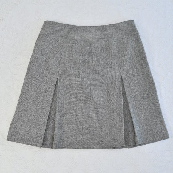 Geoffrey Beene Stretch Tweed Pleated ALine Skirt 8 - Picture 10 of 10